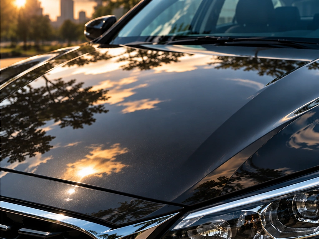 Hood after hail damage repair