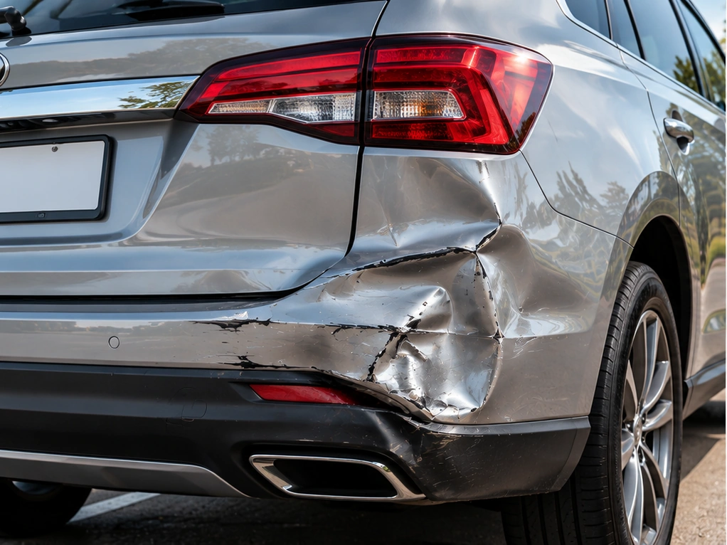 Rear vehicle damage before repair