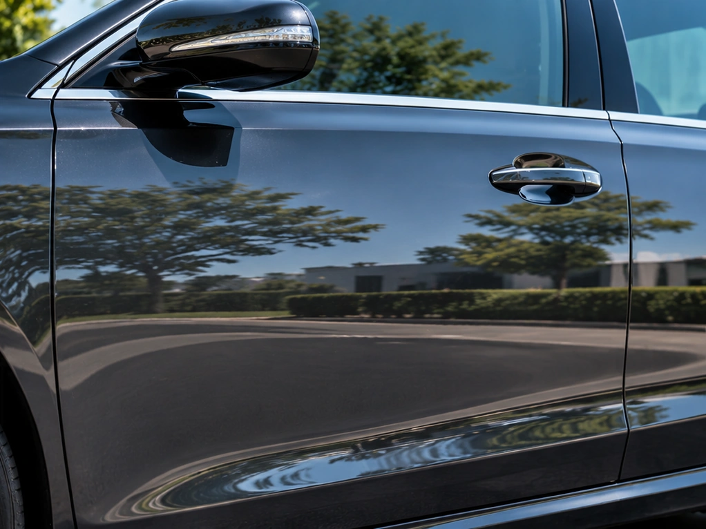 Side door after dent repair