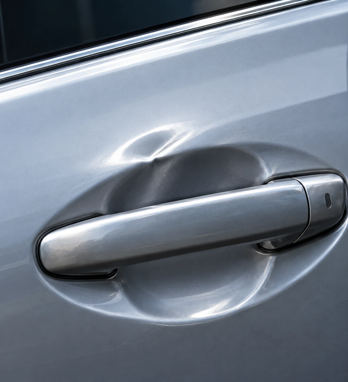 Door Ding Before PDR Repair